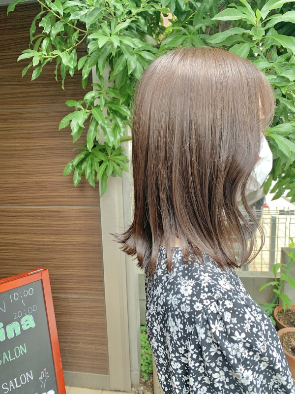 ミディアム×アッシュベージュ